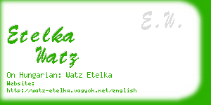 etelka watz business card